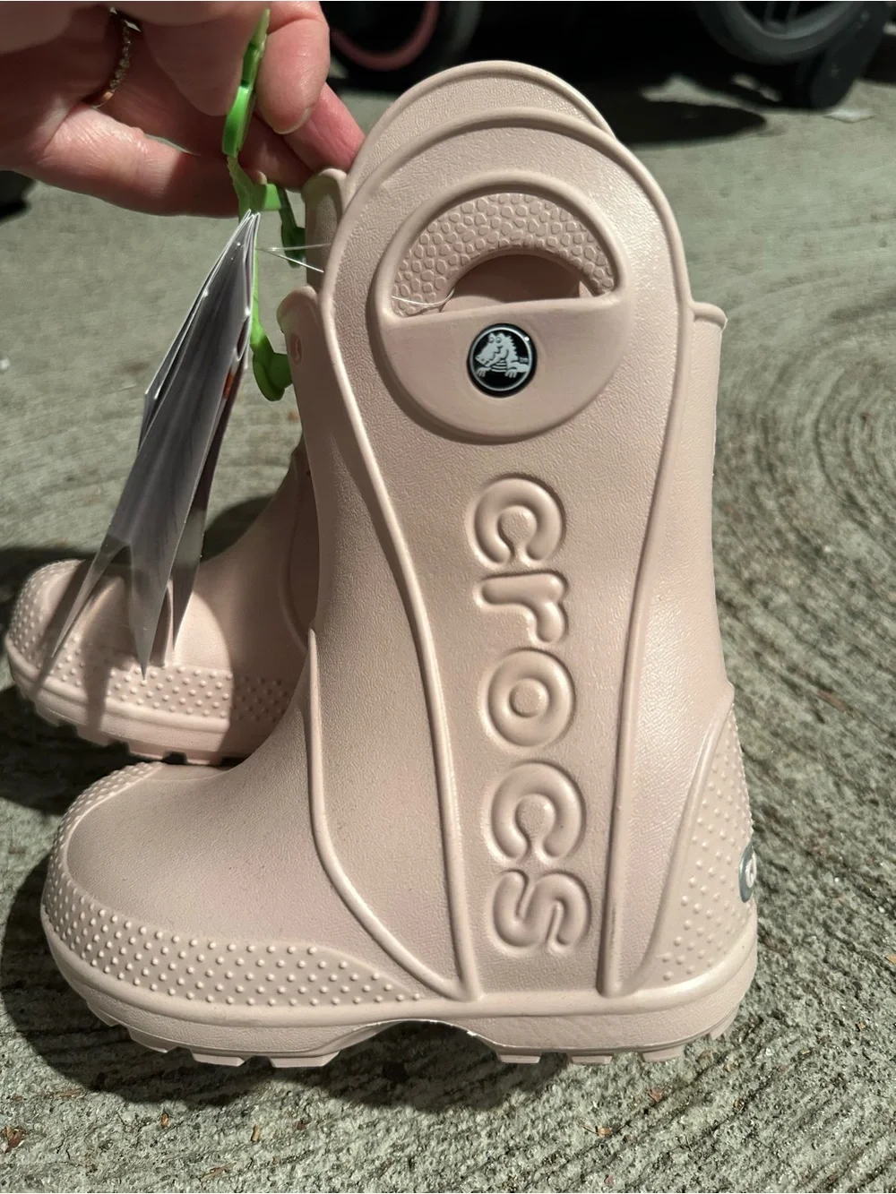 CROCS Kids' Light Pink Pull-On Rain Boots